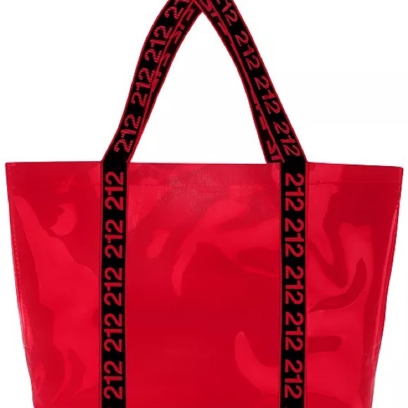 COPY - Red Tote Bag with Black Accents